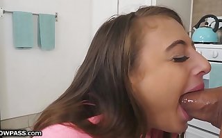 Blowpass - Gia Derza Gives A Sloppy, Messy Blowjob