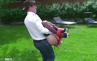 Slave Girl worshipped the master