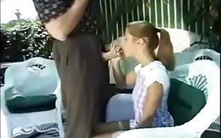 Seduction of a young teenager (staging)